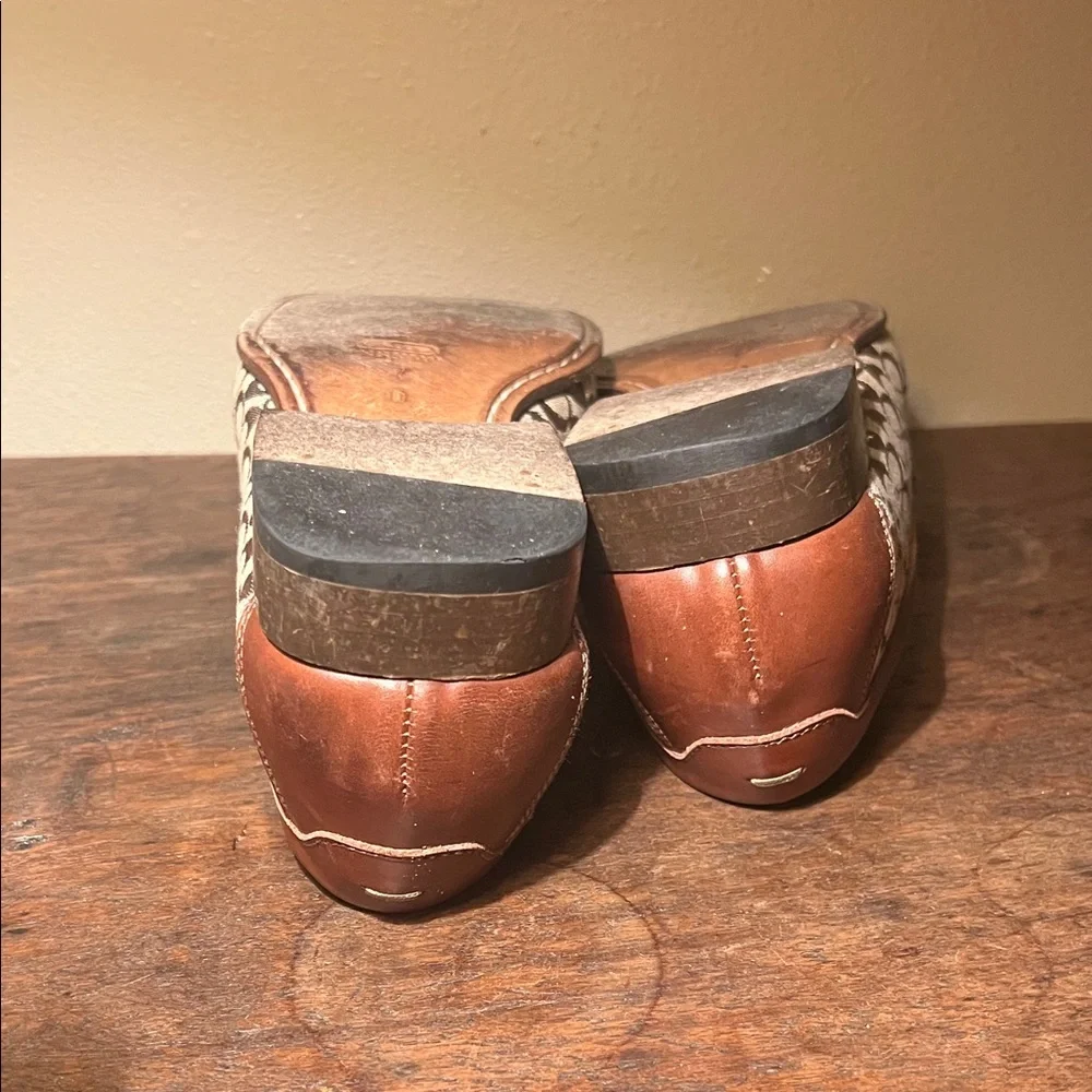 Coach Brown and Tan Patterned Loafers